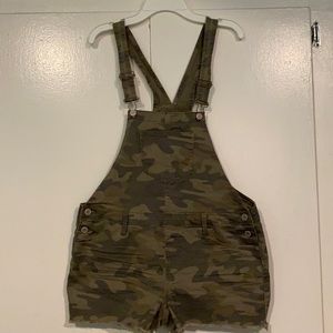 Girls Camo Overalls